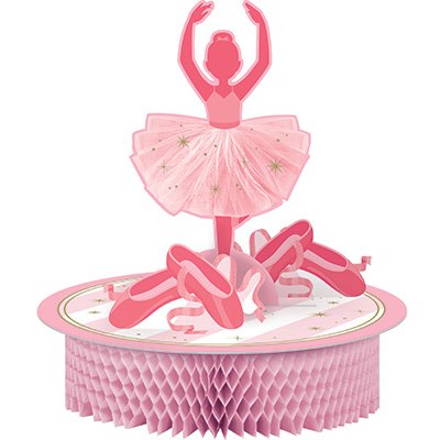 Twinkle Toes Ballerina Centrepiece Honeycomb 30cm - party supplies australia