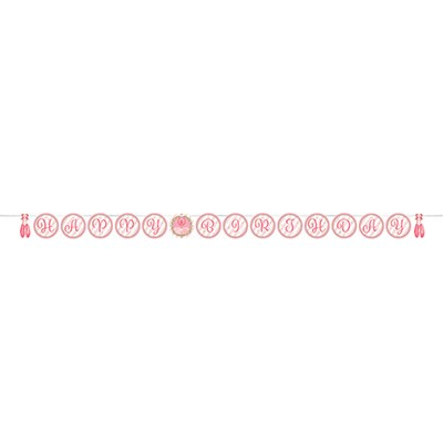 Twinkle Toes Happy Birthday Ribbon Banner 15cm x 2.6m - party supplies australia