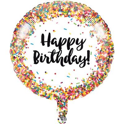 45cm Sprinkles Happy Birthday! Foil Balloon - party supplies australia