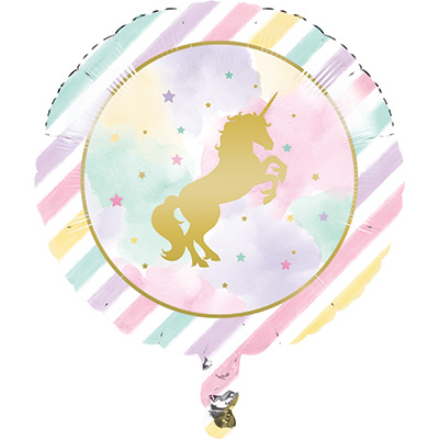 45cm Unicorn Sparkle Foil Balloon Foil Stamped - party supplies australia