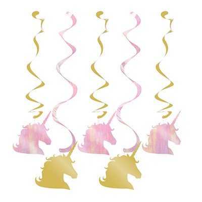 Unicorn Sparkle Dizzy Danglers Hanging Swirls - party supplies australia