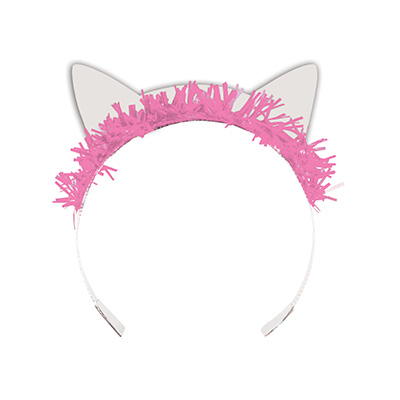 Purrfect Party Tiara's Cat Ears & Tissue Fringe - party supplies australia