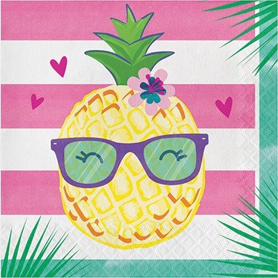 Pineapple N Friends Lunch Napkins - party supplies australia