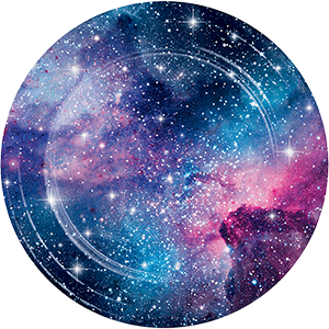 Galaxy Party Dinner Plates Paper 22cm - party supplies australia