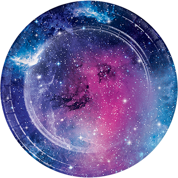 Galaxy Party Lunch Plates Paper 18cm - party supplies australia
