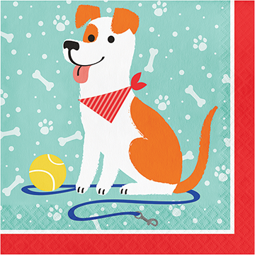 Dog Party Lunch Napkins - party supplies australia