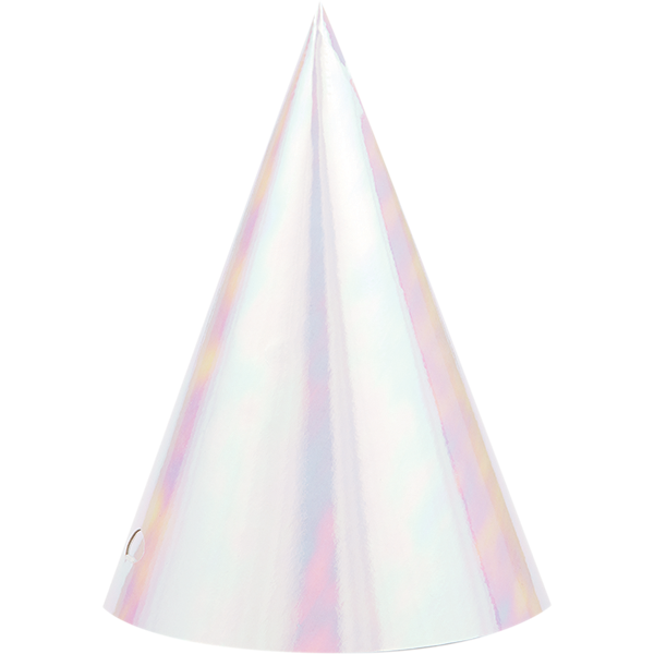 Iridescent Foil Cone Shaped Party Hats - party supplies australia