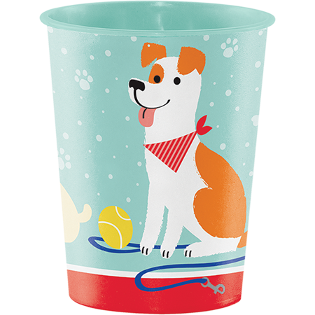 Dog Party Keepsake Souvenir Favor Cup Plastic 473ml - party supplies australia