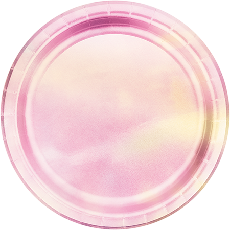 Iridescent Foil Dinner Plates Paper 22cm - party supplies australia