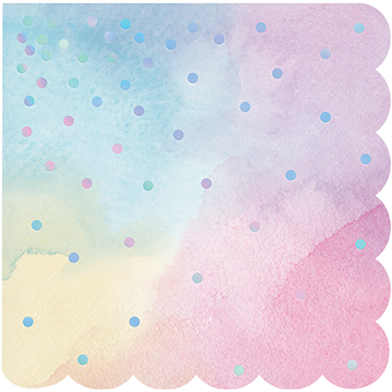 Iridescent Foil Beverage Napkins Shaped - party supplies australia
