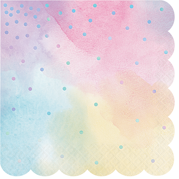 Iridescent Foil Lunch Napkins Shaped - party supplies australia