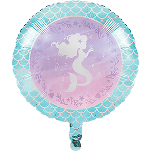 45cm Mermaid Shine Iridescent Foil Balloon - party supplies australia