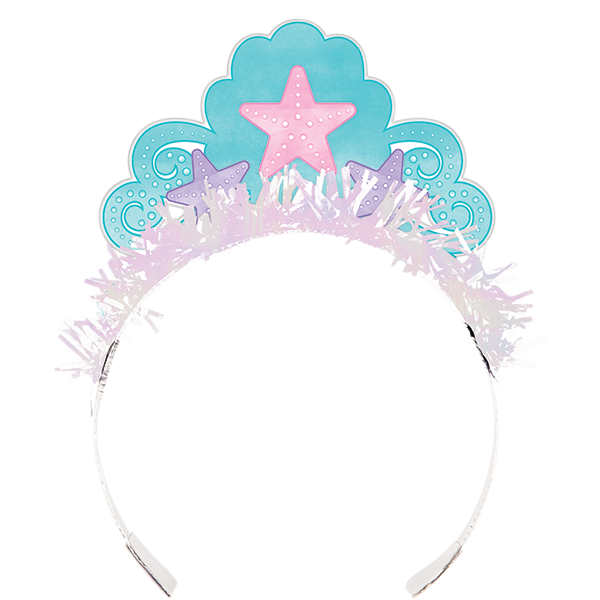Mermaid Shine Tiara's Iridescent & Fringe - party supplies australia