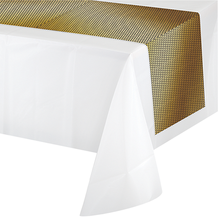 Gold Foil Decor Table Runner 35cm x 2.13m - party supplies australia
