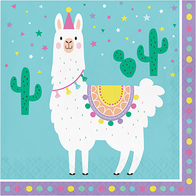 Llama Party Lunch Napkins - party supplies australia