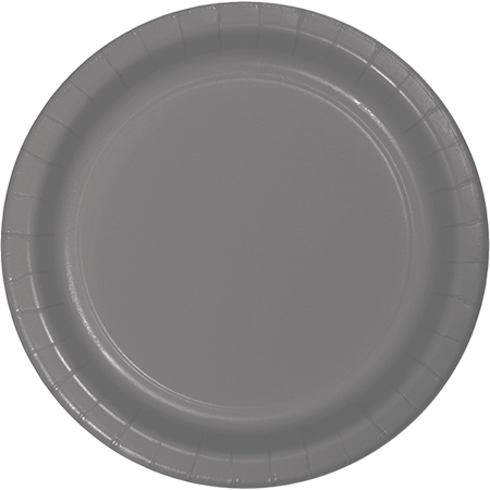 Glamour Gray Dinner Plates Paper 23cm - party supplies australia