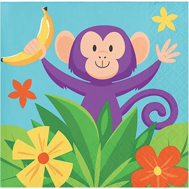 Jungle Safari Beverage Napkins - party supplies australia