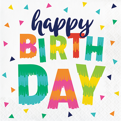 Fiesta Fun Lunch Napkins Happy Birthday - party supplies australia