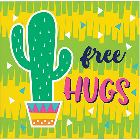 Fiesta Fun Beverage Napkins Cactus Design free HUGS - party supplies australia