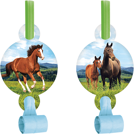 Horse and Pony Blowouts with Medallions - party supplies australia