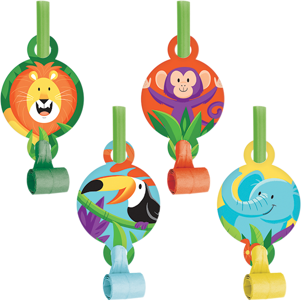 Jungle Safari Blowouts with Medallions - party supplies australia