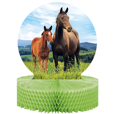 Horse and Pony Centrepiece Honeycomb 30cm x 23cm - party supplies australia