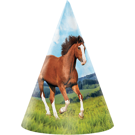 Horse and Pony Cone Shaped Party Hats - party supplies australia