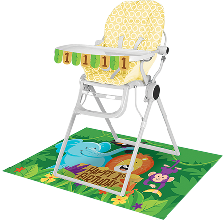 Jungle Safari High Chair Kit 1st Birthday - party supplies australia