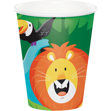 Jungle Safari Cups Paper 266ml - party supplies australia