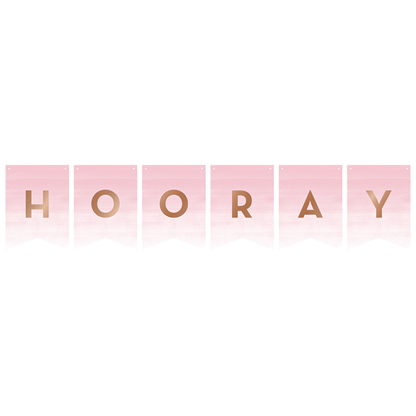 Rose All Day Shaped DIY Ribbon Banner & Foil Letters 16cm x 2.74m - party supplies australia