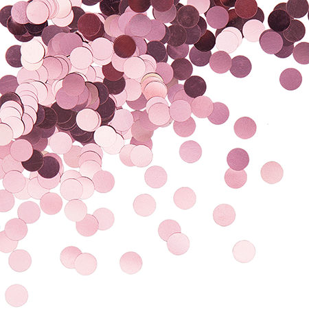 Rose All Day Confetti Circles Rose Gold Foil 14g - party supplies australia