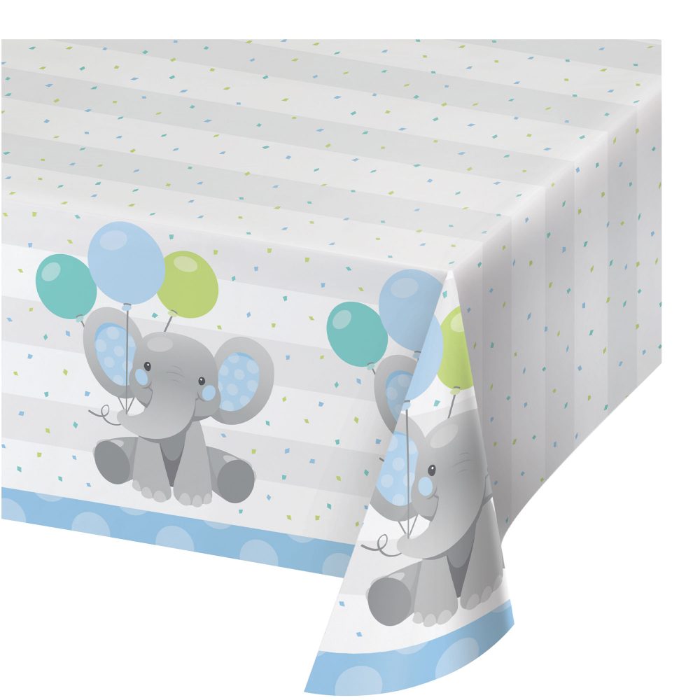 Enchanting Elephant Boy Tablecover Paper 137cm x 259cm - party supplies australia