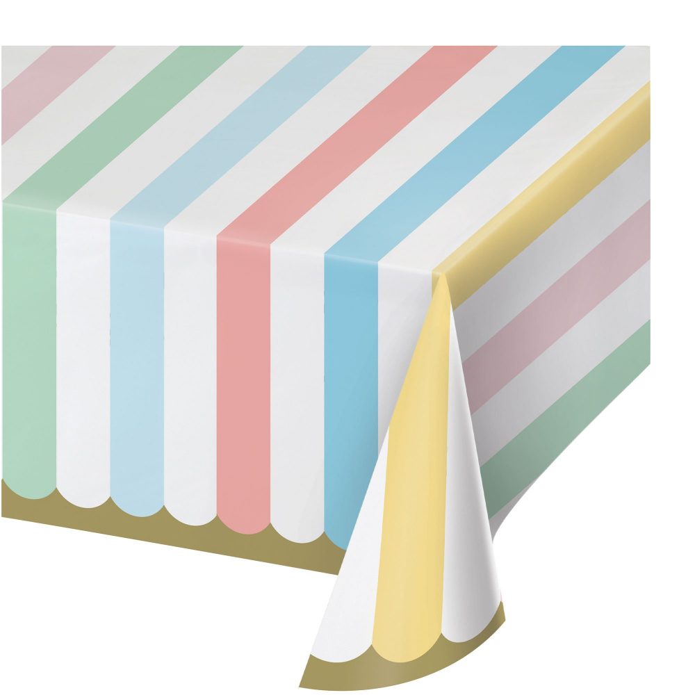 Pastel Celebrations Tablecover Paper 137cm x 259cm - party supplies australia