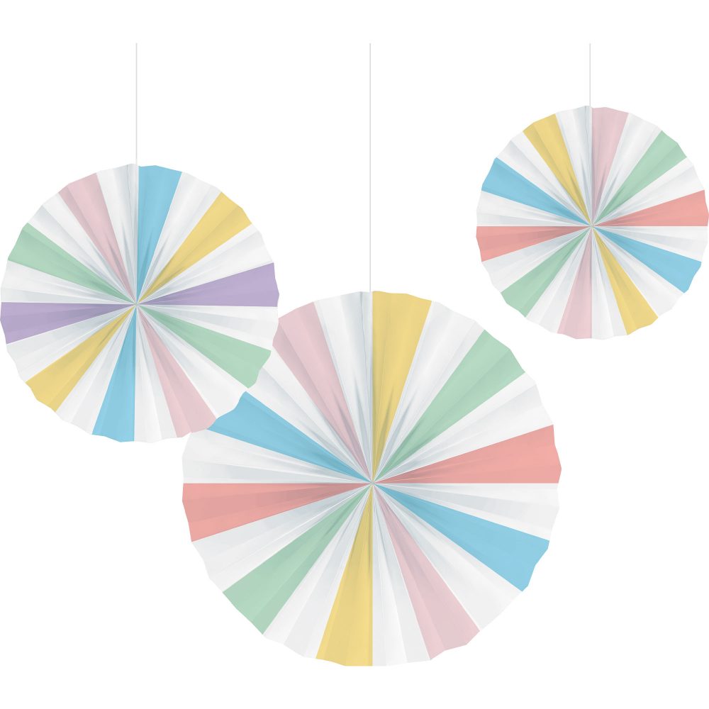 Pastel Celebrations Paper Fan Decoartions 25cm