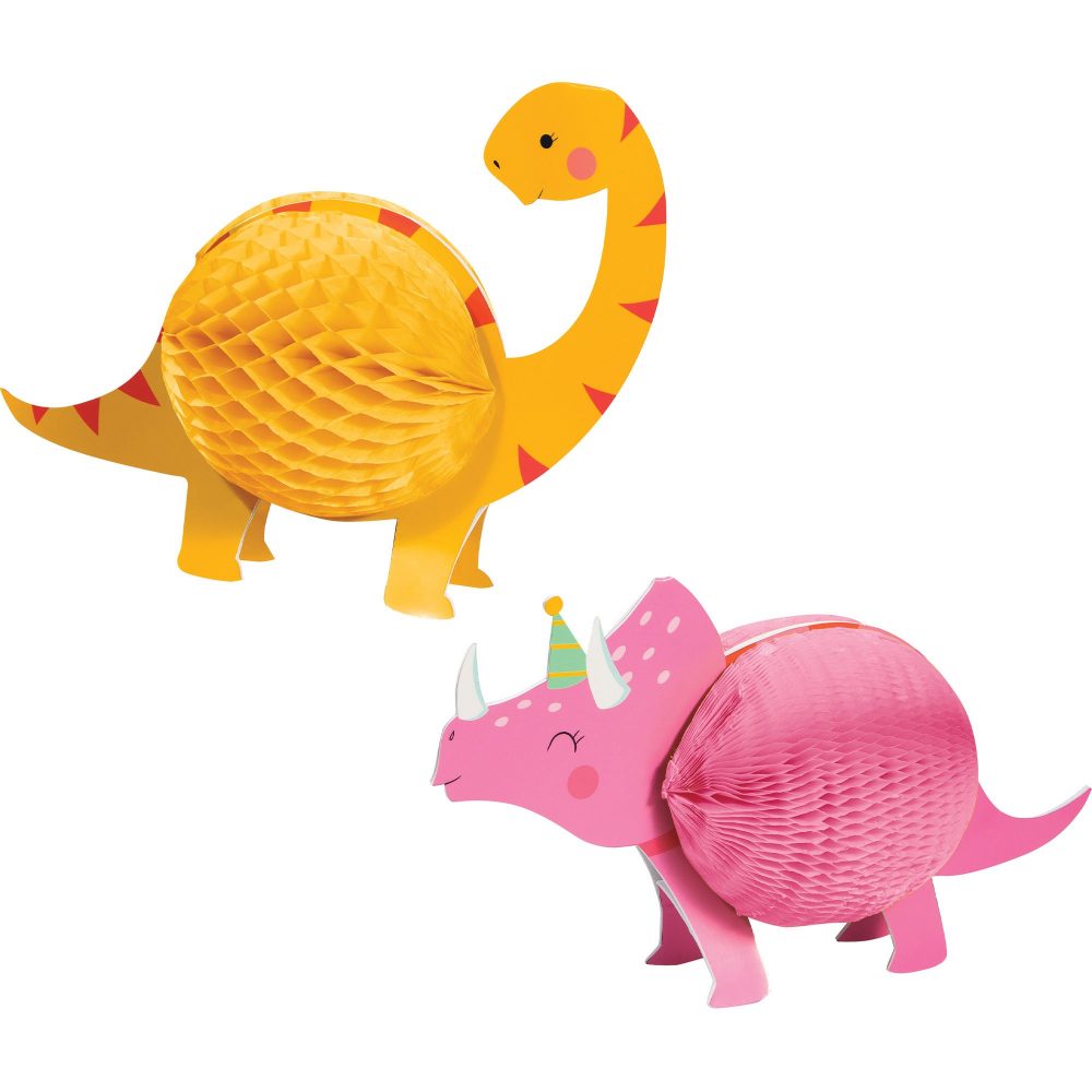 Girl Dino Party Decor Centrepieces Honeycomb - party supplies australia