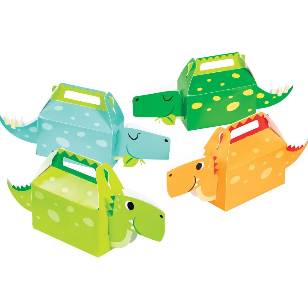 Boy Dino Party Decor Treat Boxes Cardboard 6cm x 31cm x 13cm - party supplies australia
