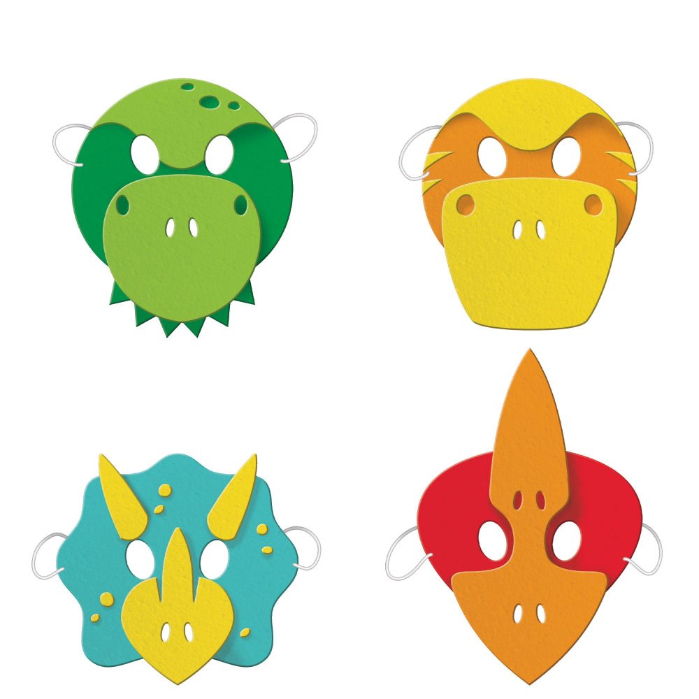 Boy Dino Party Decor Foam Masks Child Size - party supplies australia