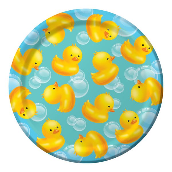 Bubble Bath Baby Lunch Plates Paper 18cm - party supplies australia