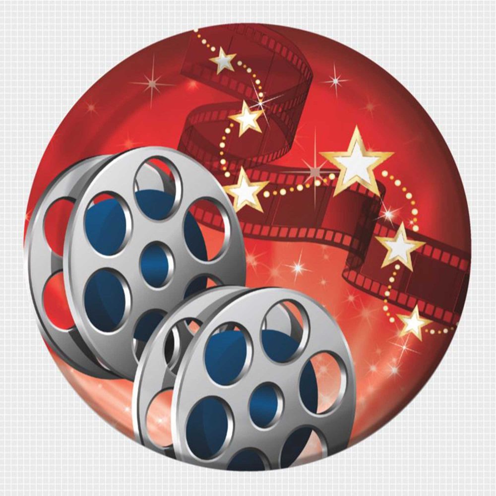Hollywood Lights Lunch Plates 18cm - party supplies australia