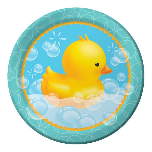 Bubble Bath Baby Dinner Plates Paper 22cm - party supplies australia