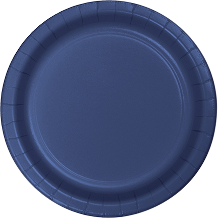 Navy Blue Dinner Plates Paper 23cm - party supplies australia