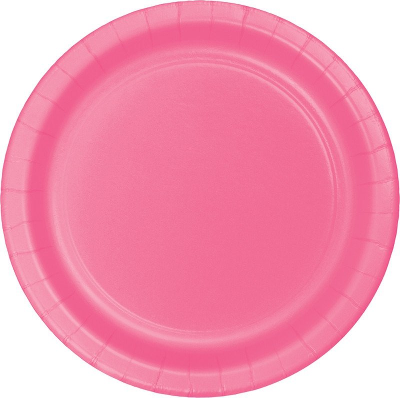 Candy Pink Dinner Plates Paper 23cm - party supplies australia