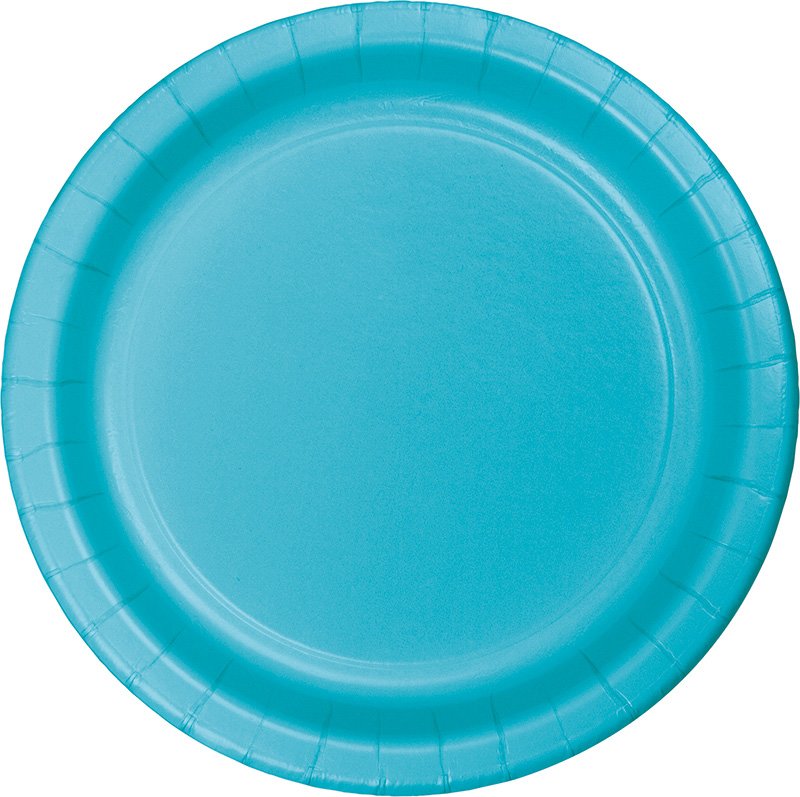 Bermuda Blue Banquet Plates Paper 26cm - party supplies australia
