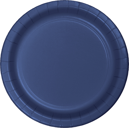 Navy Blue Banquet Plates Paper 26cm - party supplies australia