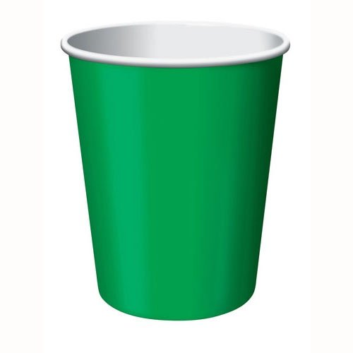 Emerald Green Cups Paper 266ml - party supplies australia