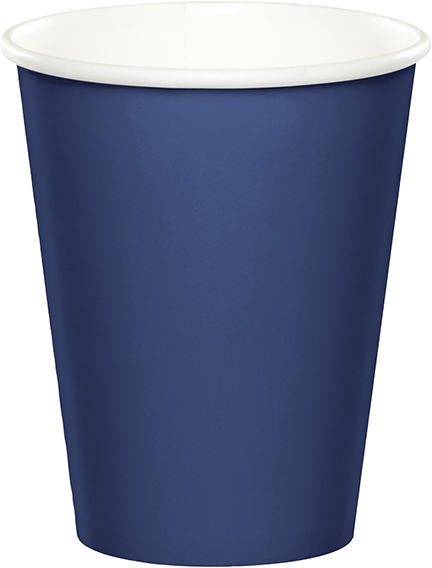 Navy Blue Cups Paper 266ml - party supplies australia
