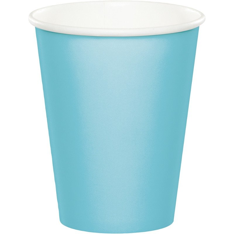Pastel Blue Cups Paper 266ml - party supplies australia