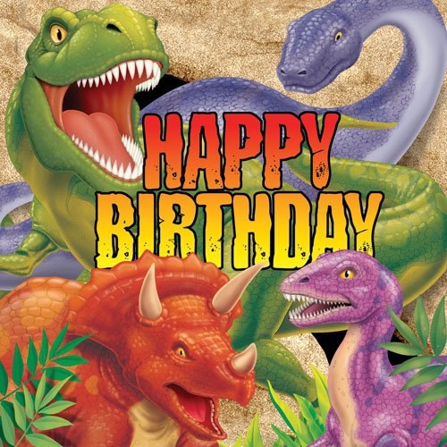 Dino Blast Lunch Napkins Happy Birthday - party supplies australia