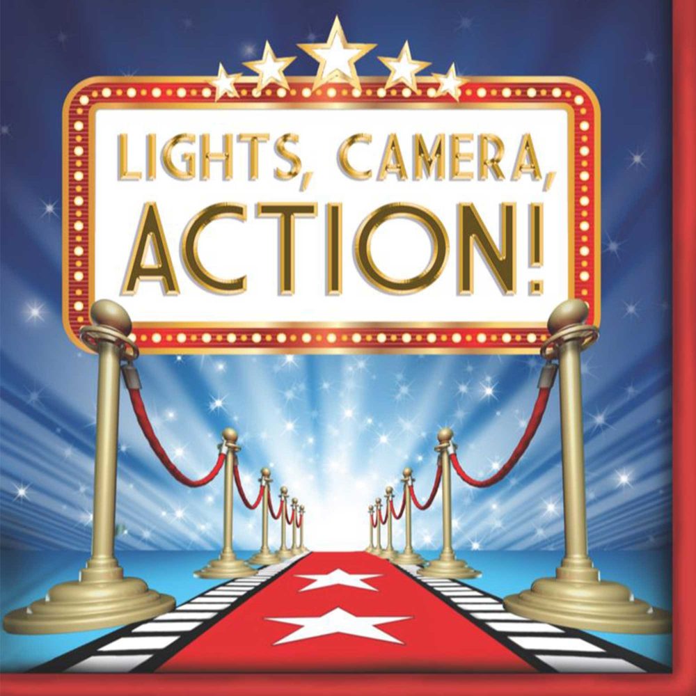 Hollywood Lights Lunch Napkins Lights