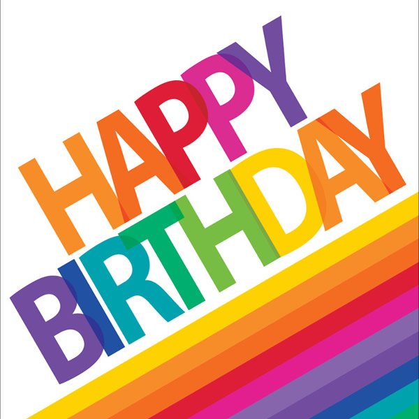 Rainbow Lunch Napkins Happy Birthday - party supplies australia